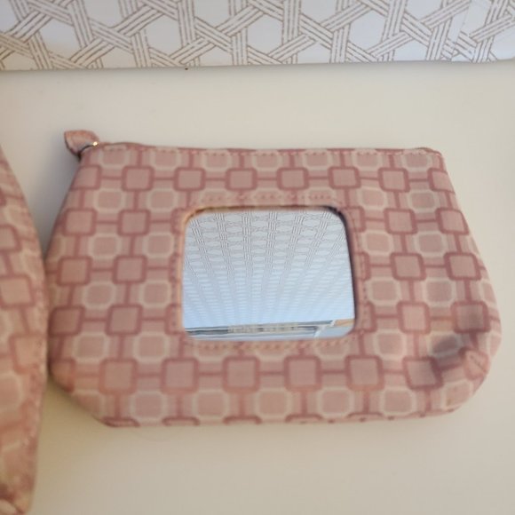 Pink Nine West Shoulder Bag Purse Geometric Pattern with Matching Coin Purse - Picture 9 of 11